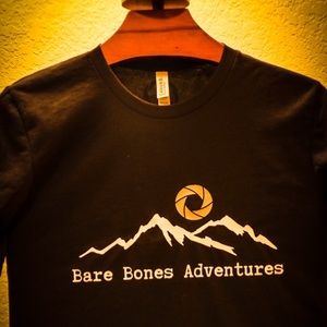 Barebones Adventures original logo t-shirts